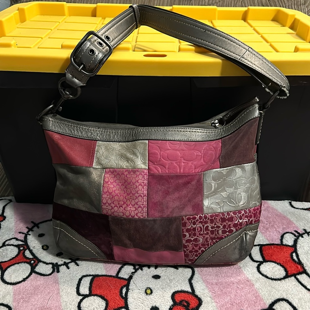 Vtg Coach Patchwork Purse - image 1
